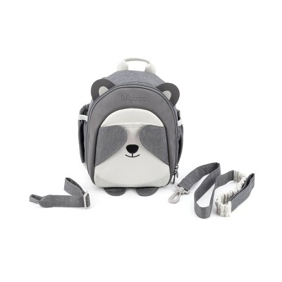 Lulyboo Boo! Panda Toddler Backpack with Security Harness - Gray