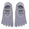 Unique Bargains Women's Solid Color Yoga Five Toe Socks 1 Pair - 4 of 4