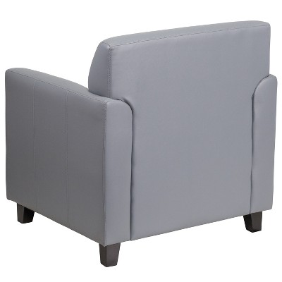 Diplomat Gray LeatherSoft Chair with Hardwood Frame