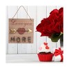 Transpac Wood 15.75 in. Brown Valentines Day Love You More Wall Decor - 3 of 4