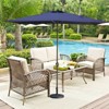 Sapphtopaz 7.5Ft Patio Umbrella Beach Waterproof Umbrella with Push Button Tilt and Crank Outdoor Umbrellas for Patio, Beach, Deck, Backyard - 2 of 4