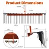 72" Pine Straw Rake Heavy Duty Steel Spring Landscape Rake for Tractors,Powder Coated Steel Straw Rake Suitable for Cat1 Cat2 Tactors, Orange - 2 of 4
