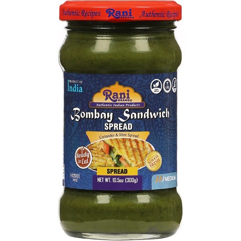 Bombay Sandwich Spread (Mint & Coriander) - 10.5oz (300g) - Rani Brand Authentic Indian Products - image 1 of 4