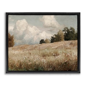 Stupell Industries Classic Cloudy Field Landscape Floating Frame Canvas Art - 1 of 4