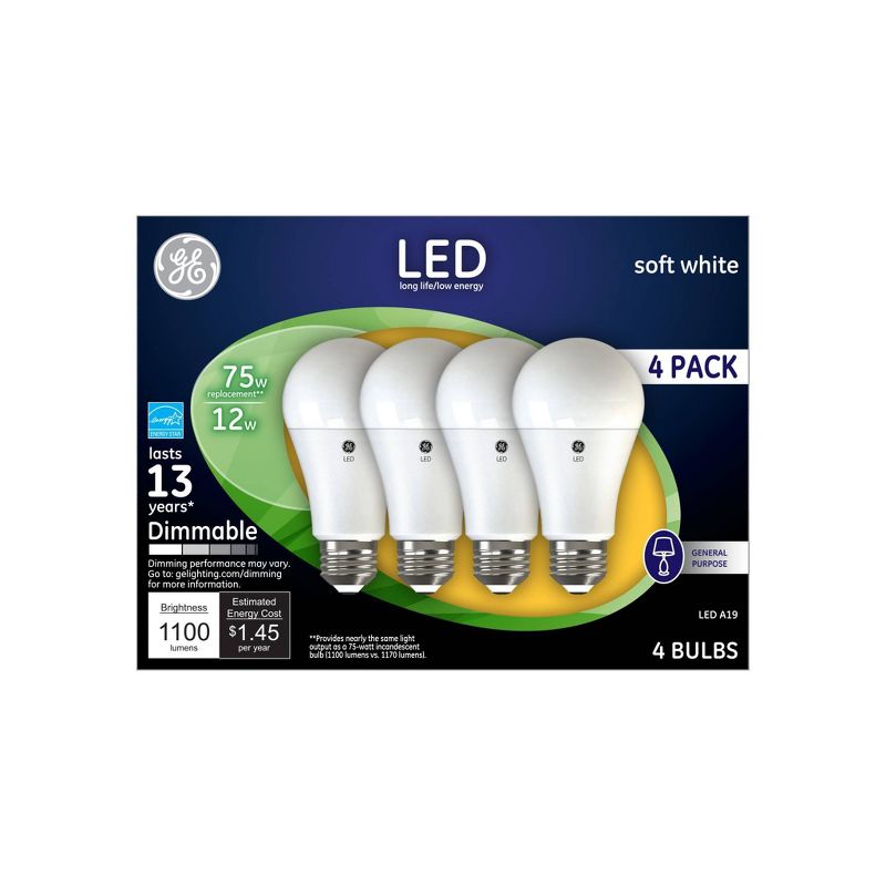 GE 4pk 75W LED Aline Light Bulbs, 3 of 5