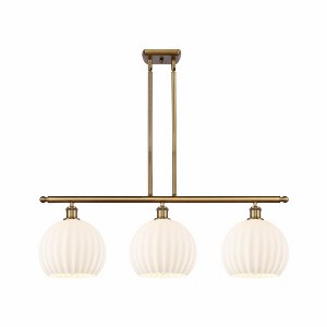 Innovations Lighting White Venetian 3 - Light Island Pendant Light in  Brushed Brass - 1 of 1