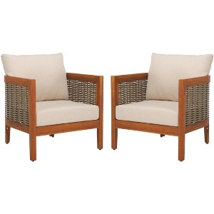 Amanda Chair Indoor/Outdoor (Set Of 2) - PAT7089 - Natural/Taupe - Safavieh - 1 of 4