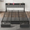 Bed Frame with 2 Storage Drawers and Headboard  with Charging Station,Sturdy Metal Slats Support, Noise-Free, No Box Spring Needed,Easy Assembly - 4 of 4