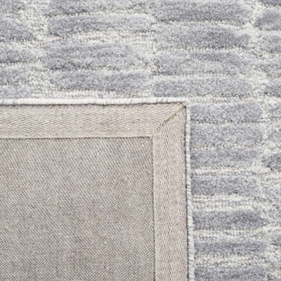 Gray Hand-Tufted Wool Rectangular Area Rug, 5' x 8'