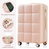 HDZNVF Luggage Sets 4 Piece, 20-inch with USB Port, Expandable ABS Durable Suitcase with Travel Bag, Cup Holder - 3 of 4