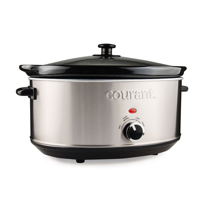 Courant 7.0 Quart Oval Slow Cooker, Stainless Steel, 2 of 8