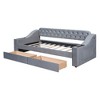 NicBex Twin Size Daybed with Storage 87.8" Day Bed with Trundle and 2 Spacious Drawers for Bedrooms and Living Rooms - 4 of 4