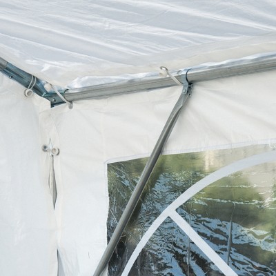 Outsunny 13' x 26' White Steel Frame Event Tent with Sidewalls