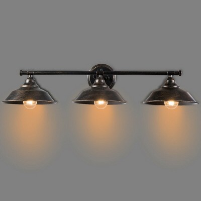 Costway Modern Industrial 3-Light Bathroom Wall Sconce Fixture Vanity/Bathroom Wall Lamp