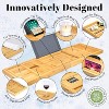 Homeitusa Premium Wood Bathtub Tray – Expandable Waterproof Bath Caddy with Wine, Book, Phone & Soap Holder – Foldable Luxury Gift - 4 of 4