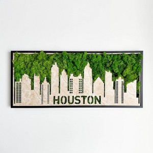 DSVIMOY City Silhouette Metal Wall Art for Hallway Office Wall Decor, Green, 30"*12.6"*1.58" - 1 of 4