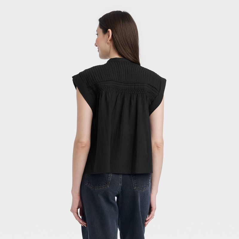 Women's Short Sleeve Pintuck Blouse - Universal Thread™, 2 of 4