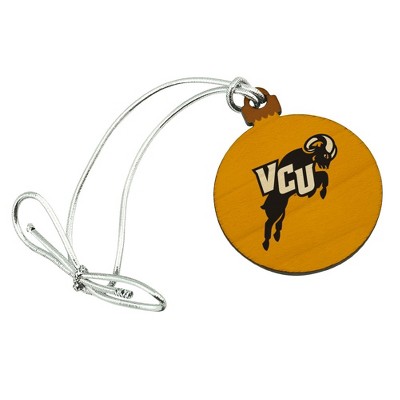 Virginia Commonwealth University Secondary Mini Small Tiny Wood Christmas Tree Holiday Ornament