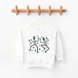 The Juniper Shop Shamrocks And Dancing Skeletons Toddler Graphic Sweatshirt - 1 of 2