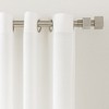 Evideco French Home Goods Adjustable Single Curtain Rod 50"-82" with Crystal-Look Finials and Brackets, Available in Silver or Chrome Finish - 2 of 4