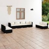 vidaXL Garden Lounge Set Black and Cream - 2 of 4