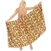 LA LEELA Women's Beach Bikini Swimwear Cover up Wrap Bathing suit Summer Wraps Swimsuit Sarong Skirts for Women One Size Multicolored, Floral - 4 of 4