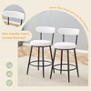 Racxily 2 Sets of Rrgonomic High Leg Bar Chairs, with Technology Fabric Cushions That Are Soft And Comfortable,Black Metal Legs - 4 of 4