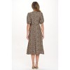 WEST K Womens Alexandria Elbow Puff Sleeve Full-Wrap A-Line Midi Dress - 3 of 4