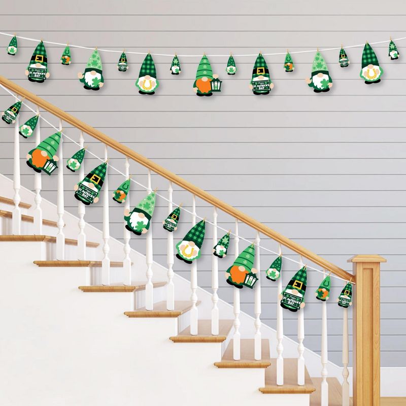 Big Dot of Happiness Irish Gnomes - St. Patrick's Day Party DIY Decorations - Clothespin Garland Banner - 44 Pieces, 2 of 8