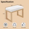 Itopfox Rectangular Ottoman Bench, Footstool with Loop Yarn Fabric and Sturdy Rubber Wood, Perfect for Living Rooms, Bedrooms, and Corridors in Beige - 2 of 4