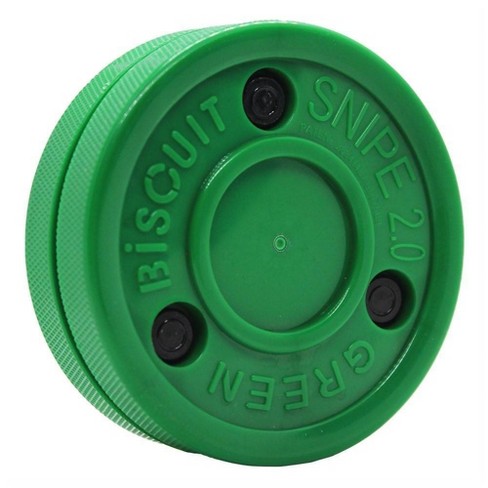 Green Biscuit Roller Hockey Puck