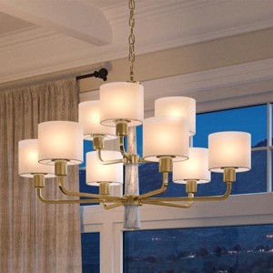 Urban Ambiance Luxury Cosmopolitan Chandelier,  25"H x 36"W,  Palladian Gold Finish, UHP2630 - 1 of 4