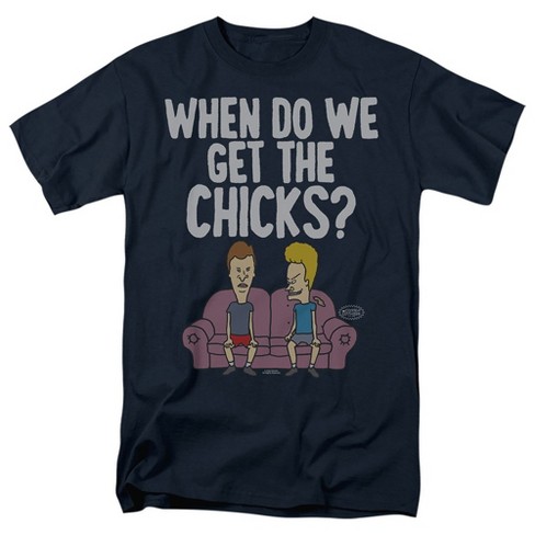 MTV When Do We Get The Chicks? Adult T Shirt, Navy - image 1 of 4