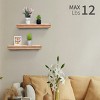 AZL1 Life Concept Bookshelf Floating Wall Shelf Wall Mounted Wood Shelves Hanging Wall Decor Home Room Coffee Shop, Beige, 17.91"*3.94"*1.57" - 2 of 4