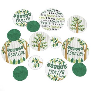 Big Dot of Happiness Family Tree Reunion - Family Gathering Party Giant Circle Confetti - Party Decorations - Large Confetti 27 Count - 1 of 4
