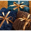 Chanasya Cable Knit Embossed Faux Fur Throw Blanket - Reverse Mink - 2 of 4