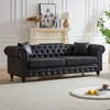 SKRAN Chesterfield Sofa with Rolled Arms 3 Seater with Button Design and for Apartment,Living Room - 2 of 4