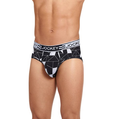 Jockey Men's Sport Cooling Mesh Performance Brief S Black Allover