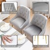 DYHOME Modern Dining Chairs Set of 2, Mid Century Dining Chairs with 5.12” Cushions, Velvet Upholstered Dining Chairs with Back Pull Rod - 4 of 4
