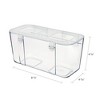 Deflecto Stackable Caddy Organizer, Medium, Clear, 8.8" x 4" x 4.38" - 4 of 4