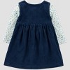 Carter's Just One You® Baby Girls' 2pc Floral Jumper Set - Blue - 2 of 3