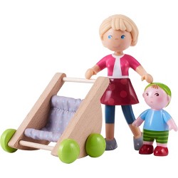 2 Piece Set HABA Little Friends Babies Marie & Max 302010 2.5 Twin Little Brother and Sister Bendy Doll Figures
