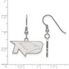 Black Bow Jewelry Sterling Silver North Dakota Fighting Hawks NCAA Dangle Earrings - 2 of 3