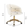 NicBex Adjustable Height Home Office Chair with Metal Base and Wheels for Work Study Vanity,Bedroom - 3 of 4
