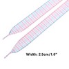 INSPIRE CHIC Wide Flat Checkered Fabric Ribbon Plaid Fantastic Shoe Laces for Sneaker Sport Shoes 2 Pairs - 3 of 4