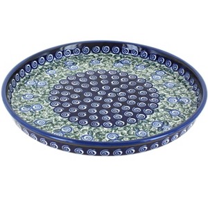 Blue Rose Polish Pottery 524 Zaklady Torte Plate - 1 of 1