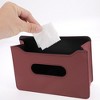 Unique Bargains Car Trash Can with Garbage Bag Hanging Faux Leather Trash Bin 1 Set - 4 of 4
