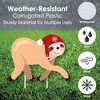 Big Dot of Happiness Sloth Christmas Santa Sleigh - Yard Sign and Outdoor Lawn Decorations - Merry Slothmas Holiday Party Yard Signs - Set of 8 - 3 of 4