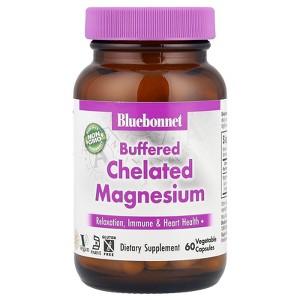 Bluebonnet Nutrition Buffered Chelated Magnesium, 200 mg , 60 Vegetable Capsules - 1 of 2