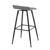 30" Contemporary Bar Stool with Faux Leather Upholstered Seat and Metal Base for Kitchen, Dining, and Home Bar, Set of 2 - 4 of 4